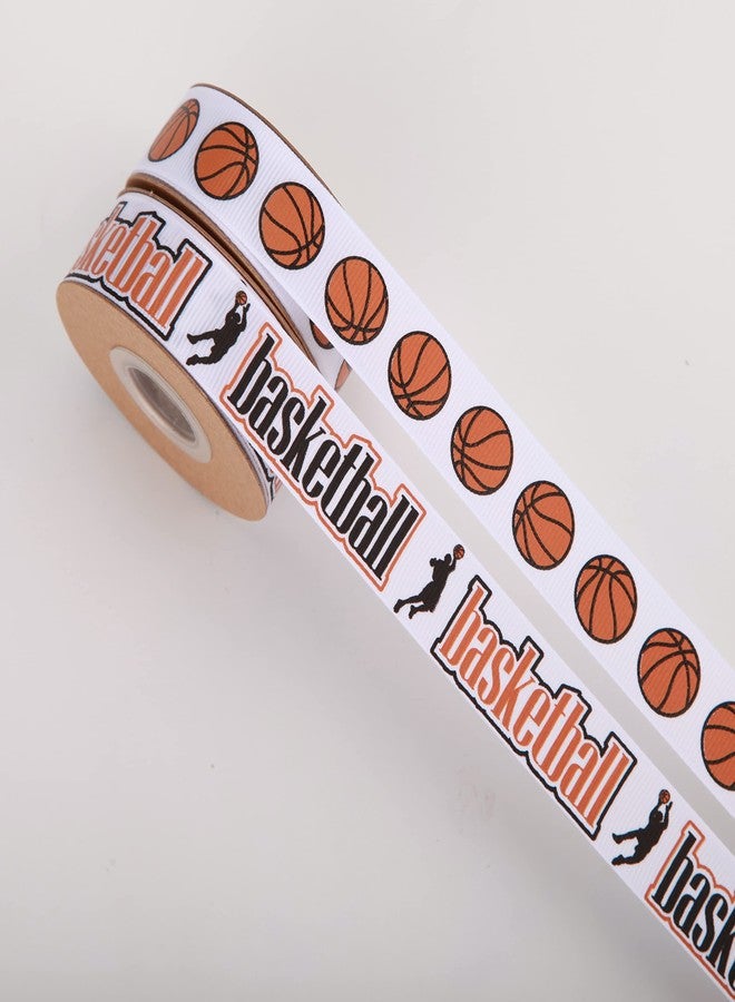 Meseey 2 Rolls 20 Yards Sport Ball Ribbon3/4Inch Fabric Ribbons for Wreath Gift Wrapping Sport Team Party Decor (Basketball) - Image 5